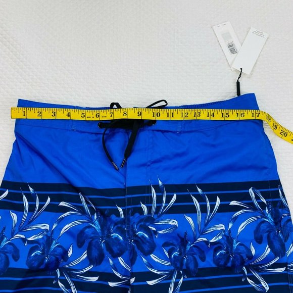NWT Calvin Klein Floral-Print Board Swim Trunks - Picture 7 of 10
